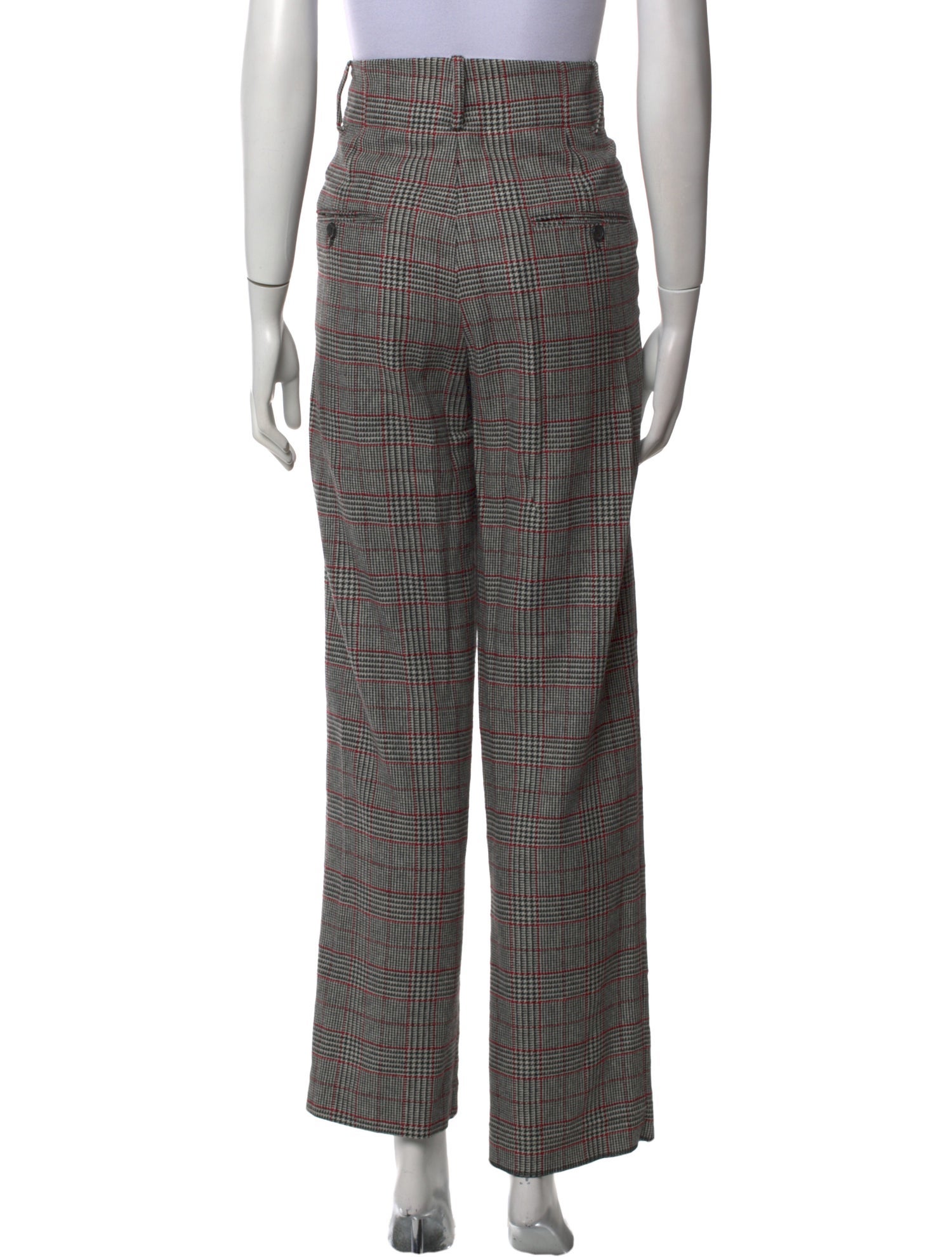 Isabel Marant Houndstooth Print Straight Leg Pants